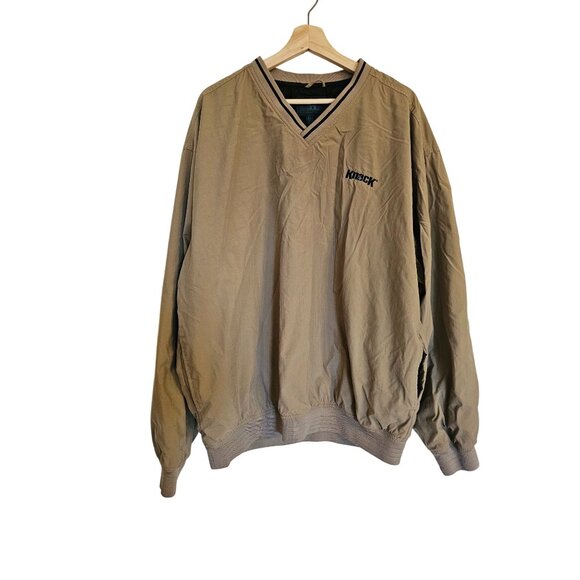 Dunbrooke windbreaker pullover XL Tan POCKETS Vtg - Picture 1 of 8